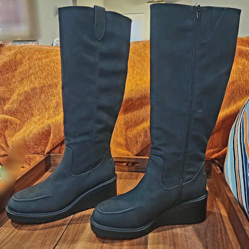 Muk Luks Charcoal Heeled Boots